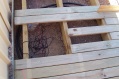 Using chisel to set the deck spacing