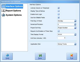 Interface Options Screenshot