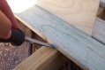 Using chisel to set the deck spacing