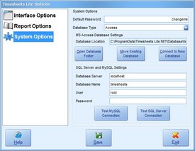 System Options Screenshot
